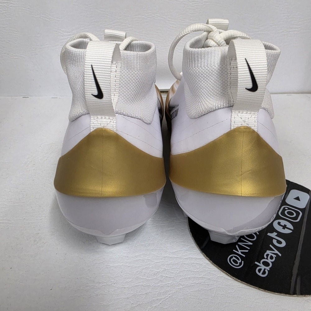 Nike Vapor Pro 1 White Gold Football Cleats FB3298-103 Men's Size 11.5 - Picture 3 of 7